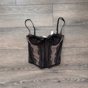 Urban Outfitters Black Lace Bustier